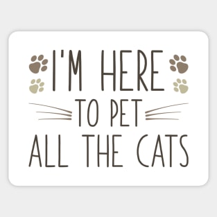 Pet All The Cats Sticker